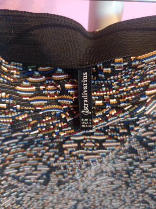 Falda Stradivarius Tulipán Multicolor de licra