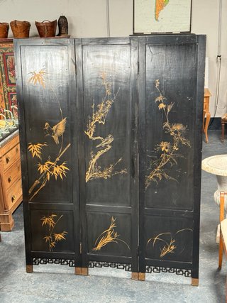 BIOMBO ANTIGUO ESTILO ORIENTAL 1880.