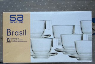 Juego de 6 tazas de café espresso Brasil