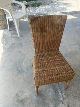 4 Sillas Mimbre Ikea Beige/Marrón