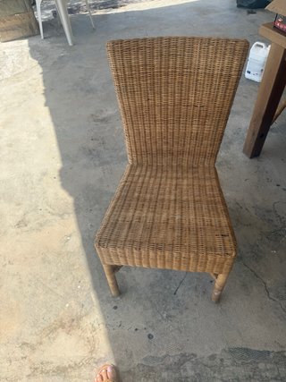 4 Sillas Mimbre Ikea Beige/Marrón