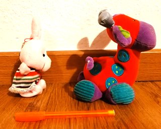 Lote Peluches Conejo y Vaca Imaginarium