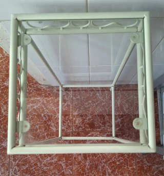 Mesita forja cristal