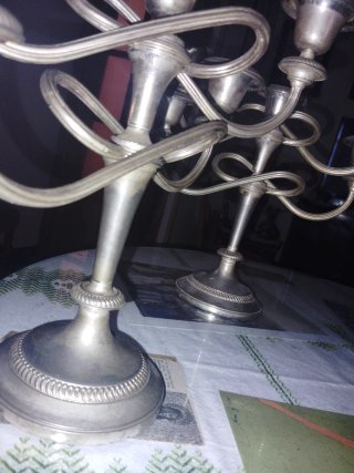 Candelabros de alpaca diseño clásico