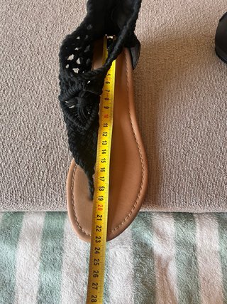 Sandalias planas negras mujer T36
