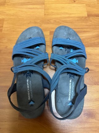 Sandalias Skechers Mujer Azul/Gris