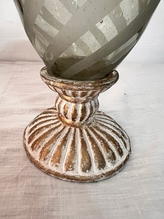 Jarrón moderno cristal dorado
