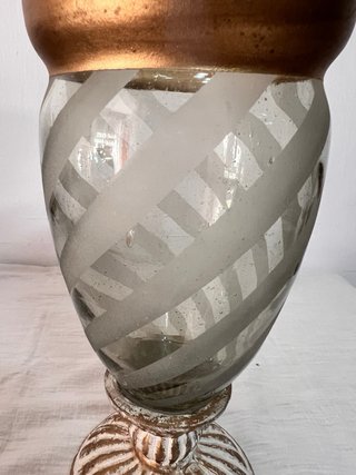 Jarrón moderno cristal dorado