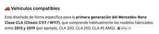 Baca Portaequipajes Mercedes CLA Original