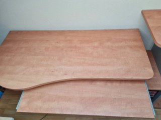 Escritorio madera y metal