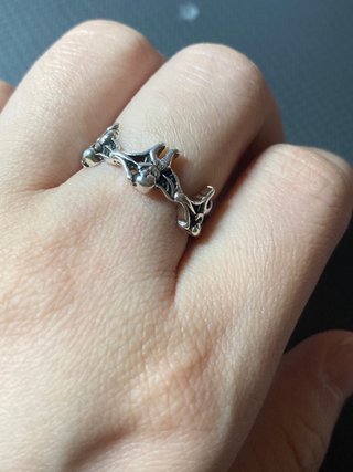 Anillo plata diseño floral talla 18