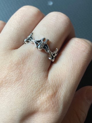 Anillo plata diseño floral talla 18