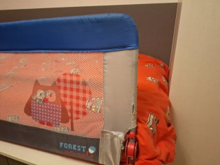 Barrera de Cama Infantil 90 cm Animales Bosque