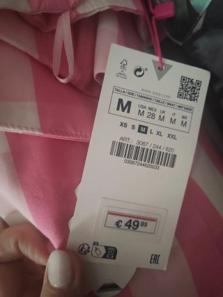 Vestido Barbie Zara Gingham Rosa