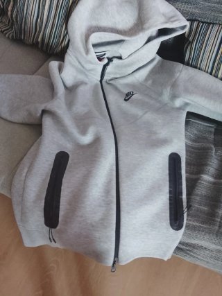 Sudadera Niketech Gris Cremallera
