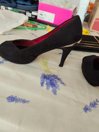 Scarpe e borsa da festa nere