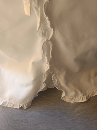 Falda blanca mujer con volantes