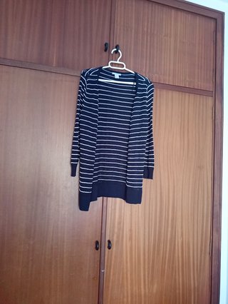 Cárdigan H&M Rayas Calado Talla S
