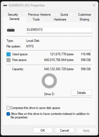 Disco Duro Externo WD Elements 640 GB