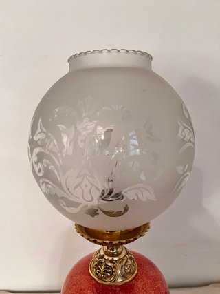 Lámpara de mesa cerámica y metal 54 cm alta