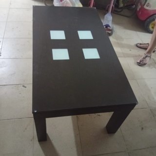 Mesa de centro madera y cristal