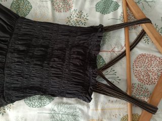 Vestido Zara Negro Tirantes Smock