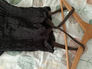 Vestido Zara Negro Tirantes Smock