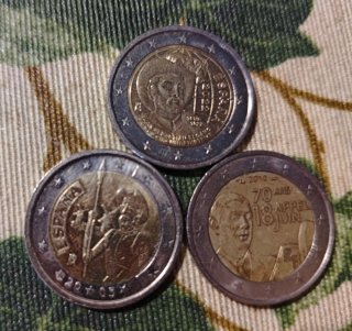 Monedas 2€ España y Francia
