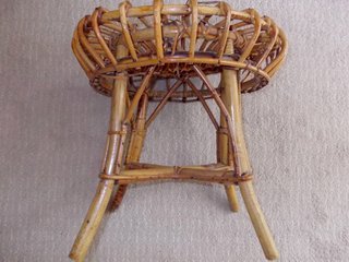 sgabello vintage in rattan di franco albini
