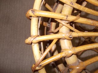 sgabello vintage in rattan di franco albini