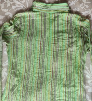 Blusa rayas verde multicolor Stradivarius Talla S