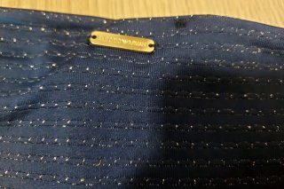 Bikini Armani Blu con Dettagli Argentati