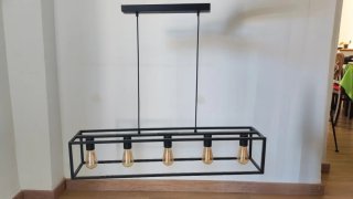 Lámpara de techo forja y bombillas decorativas