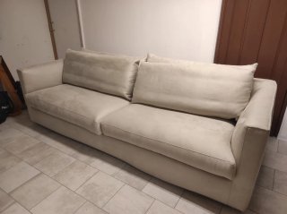 Divano letto 5 posti scamosciato beige