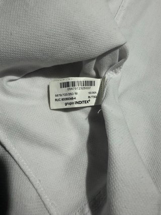 Camisa Zara Slim Fit Blanca Talla M
