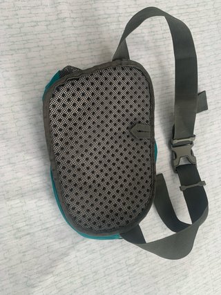 Riñonera WATERFLY deportiva gris y turquesa
