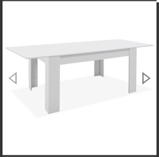 Mesa comedor extensible blanca
