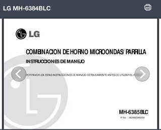 Microondas LG MH-6384BLC con Grill