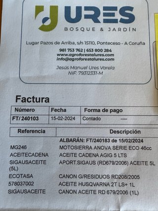 Motosierra  con garantia