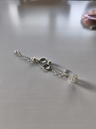 Pulsera Plata Círculos y Bolas