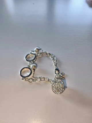 Pulsera Plata Círculos y Bolas