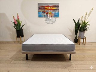Somier Base Tapizada + Colchón Baviera 18cm (Nuevo)