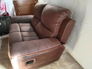 2 Sillones piel Marrones, extensibles