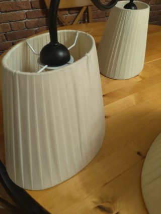Lámparas techo beige ( doble y sencilla)