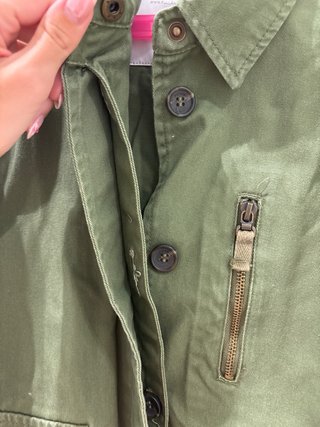 Chaqueta verde entretiempo