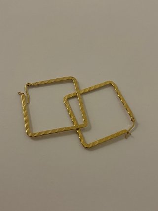Pendientes Cuadrados Dorados Acero Inoxidable