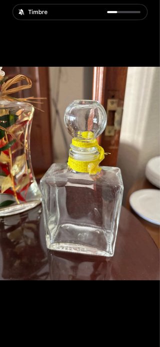 Juego de 4 Botes Decorativos de Cristal