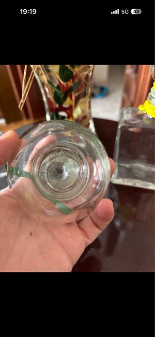 Juego de 4 Botes Decorativos de Cristal