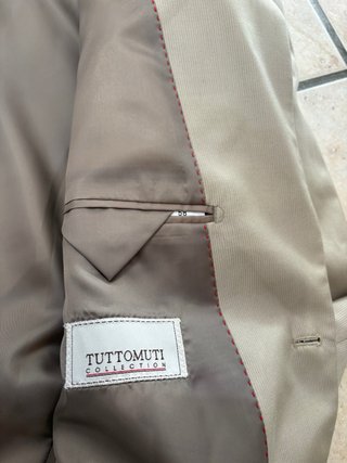 Traje de chaqueta beige talla 58