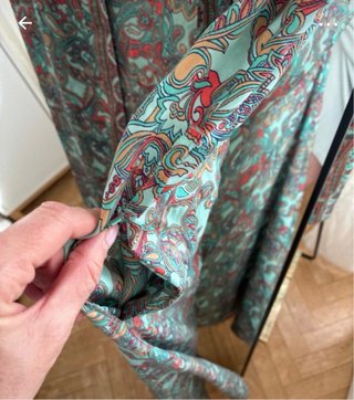 Kimono largo de seda estampado